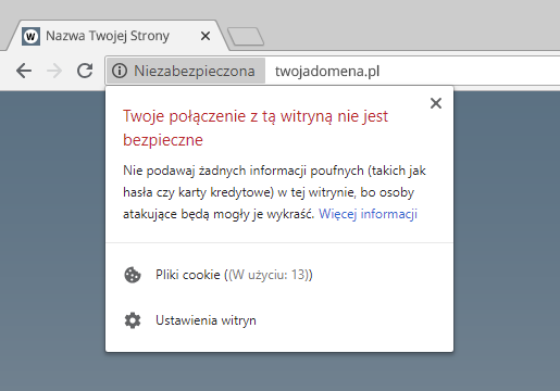 Chrome 68 PL - Niezabezpieczona, szczegóły