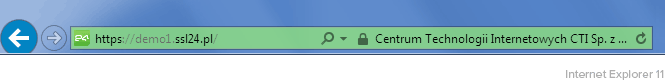 Zielony pasek adresu Internet Explorer