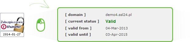 Thawte Trusted Site Seal- certyfikaty DV